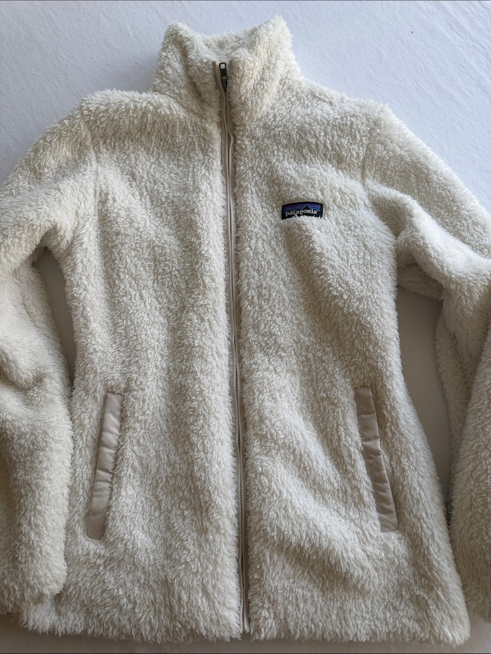 Patagonia Off-White Sherpa Full-Zip Jacket